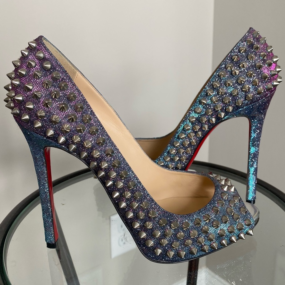 Christian Louboutin Studded Peep Toe Pump size 39